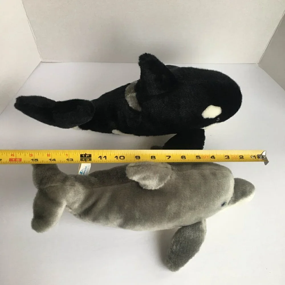 SeaWorld Orlando Parks Dolphin & Killer Whale Orca Stuffed Animal Plush Toys